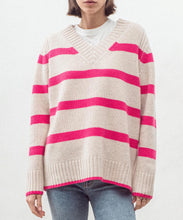 Load image into Gallery viewer, N.327 Cashmere Blend Multi Stripe V Neck