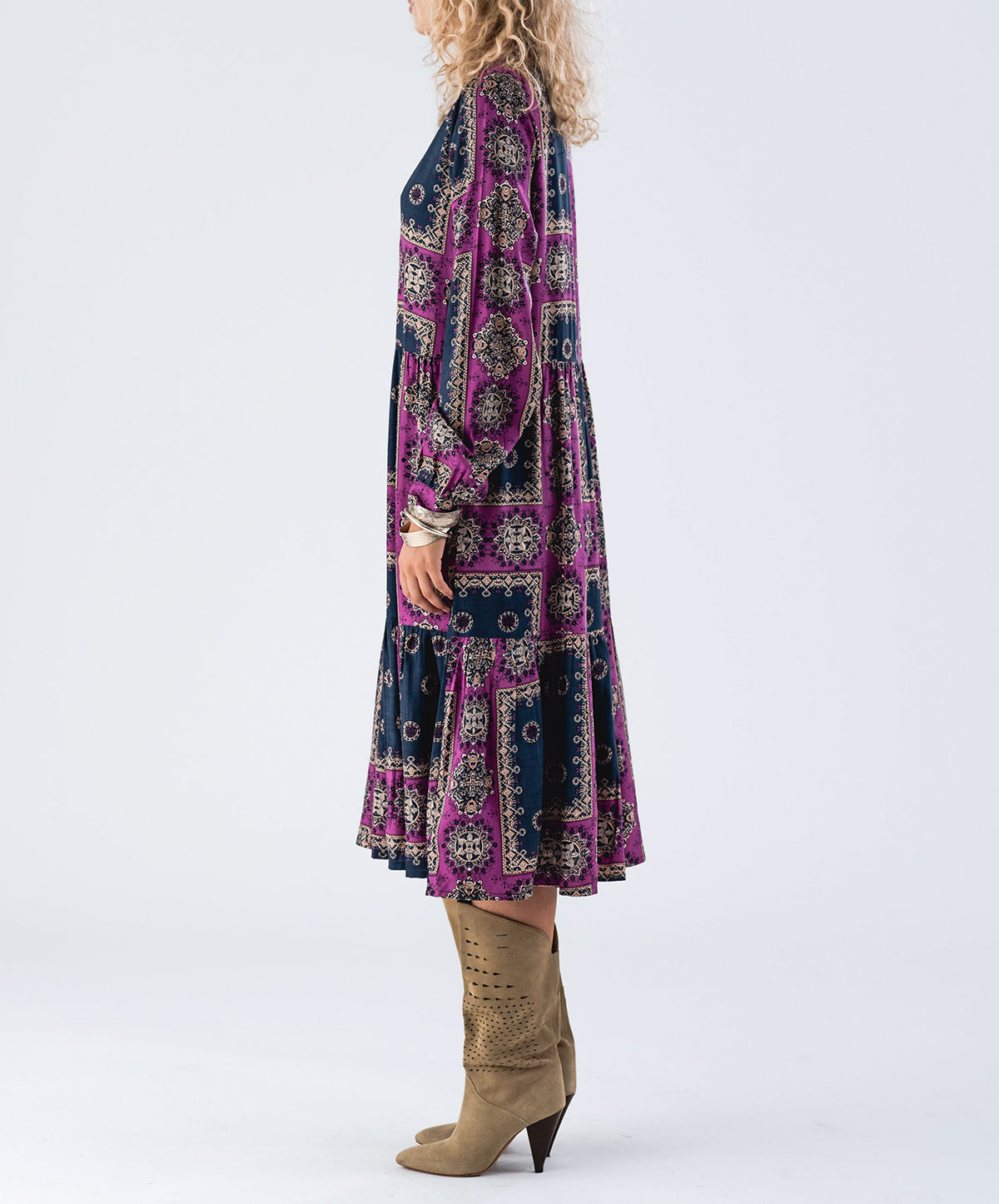 KaiaLL Midi Dress LS