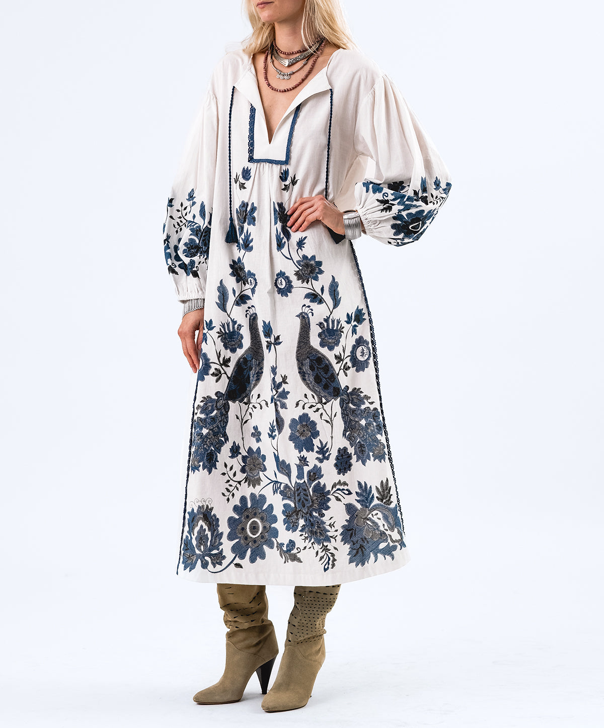 SiloLL Printed Cotton Maxi Dress