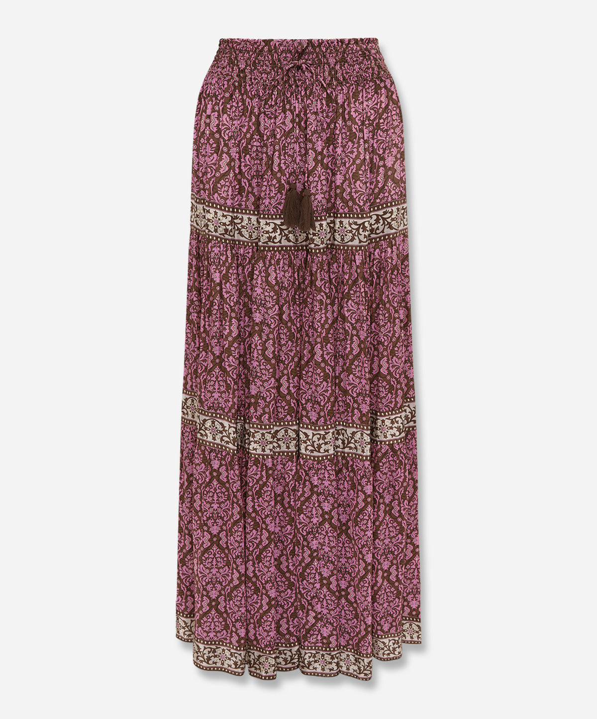 DiamondLL Printed Satin Maxi Skirt