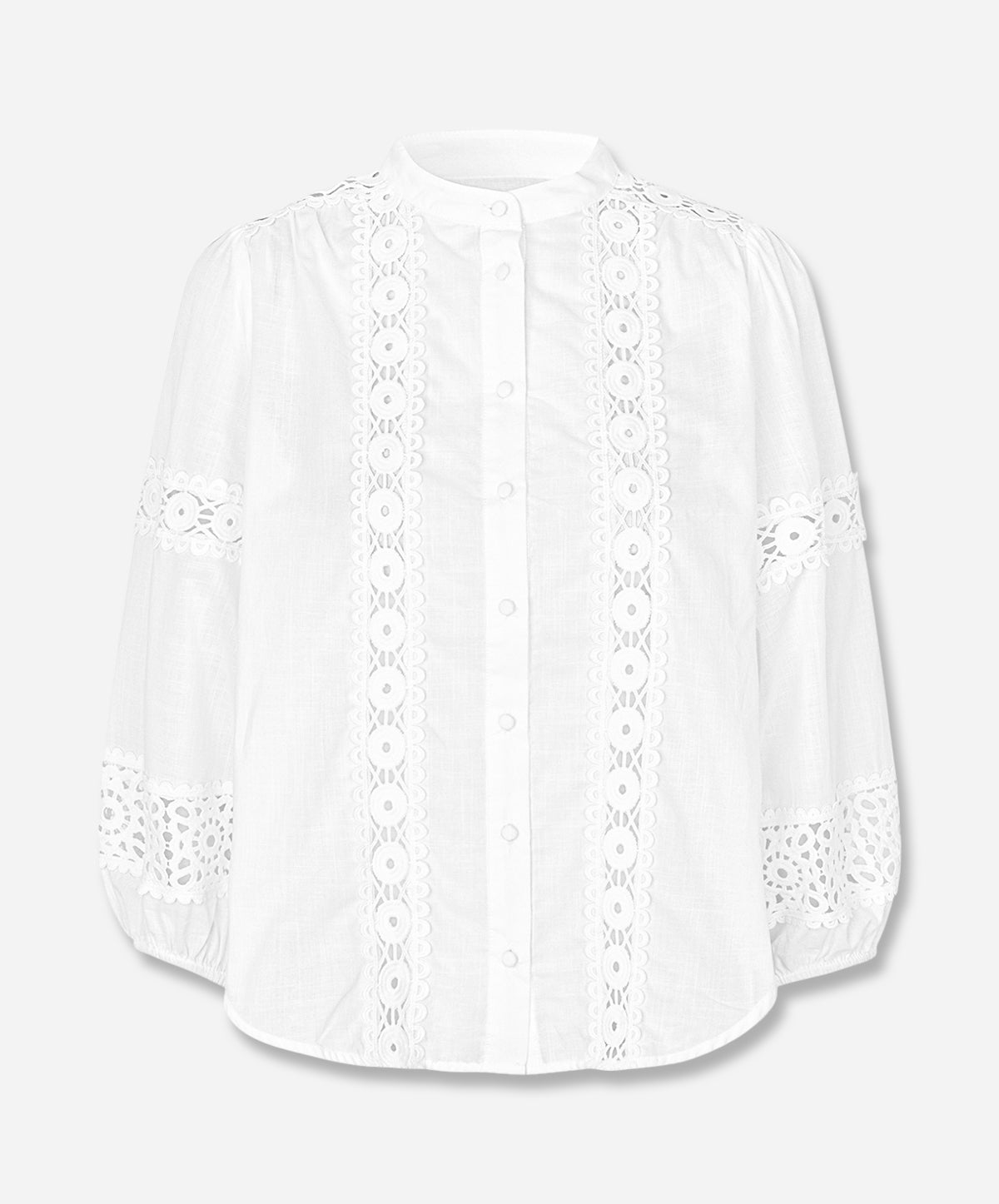 JuneLL Embroidered Cotton Shirt