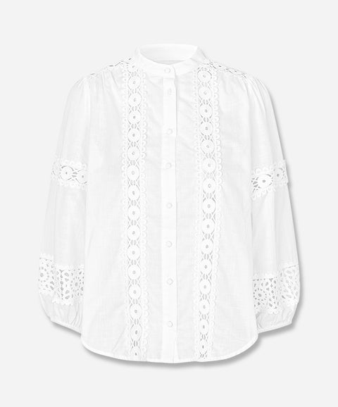 JuneLL Embroidered Cotton Shirt
