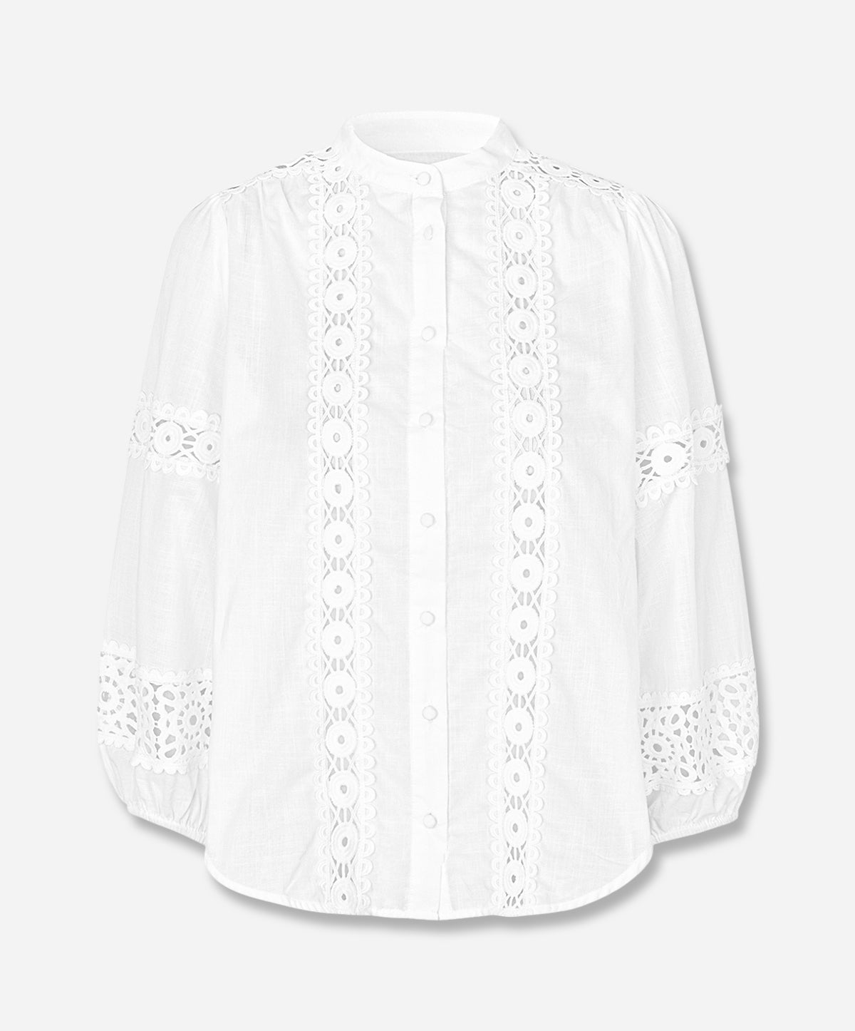 JuneLL Embroidered Cotton Shirt