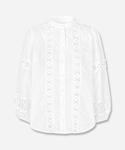 JuneLL Embroidered Cotton Shirt