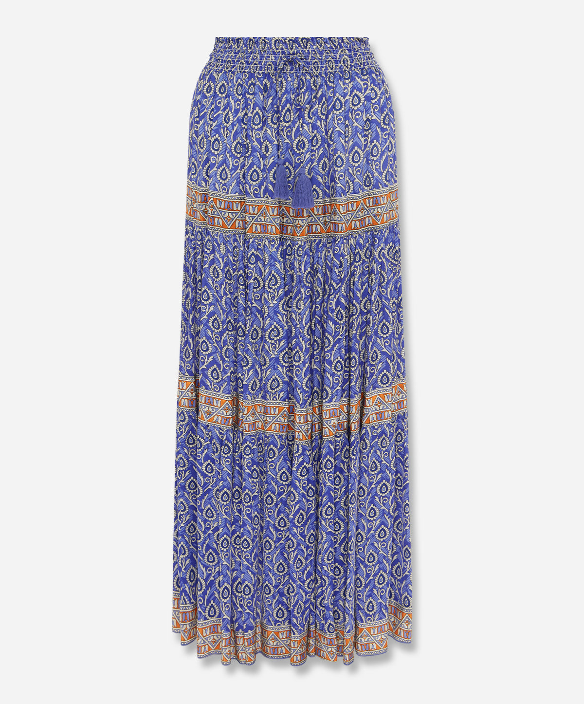 DiamondLL Printed Satin Maxi Skirt