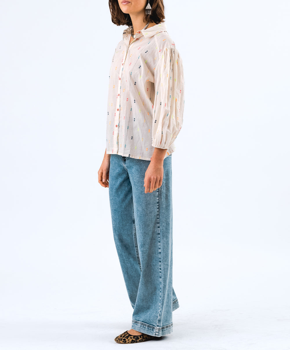 HeidiLL Embroidered Cotton Shirt