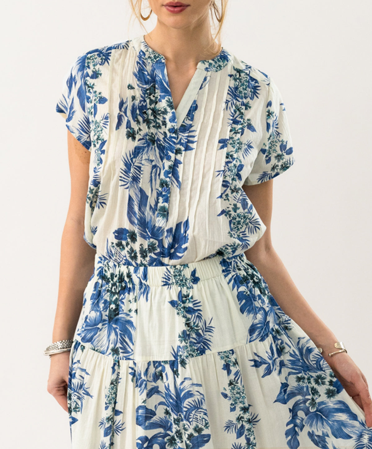 HeatherLL Printed Voile Blouse