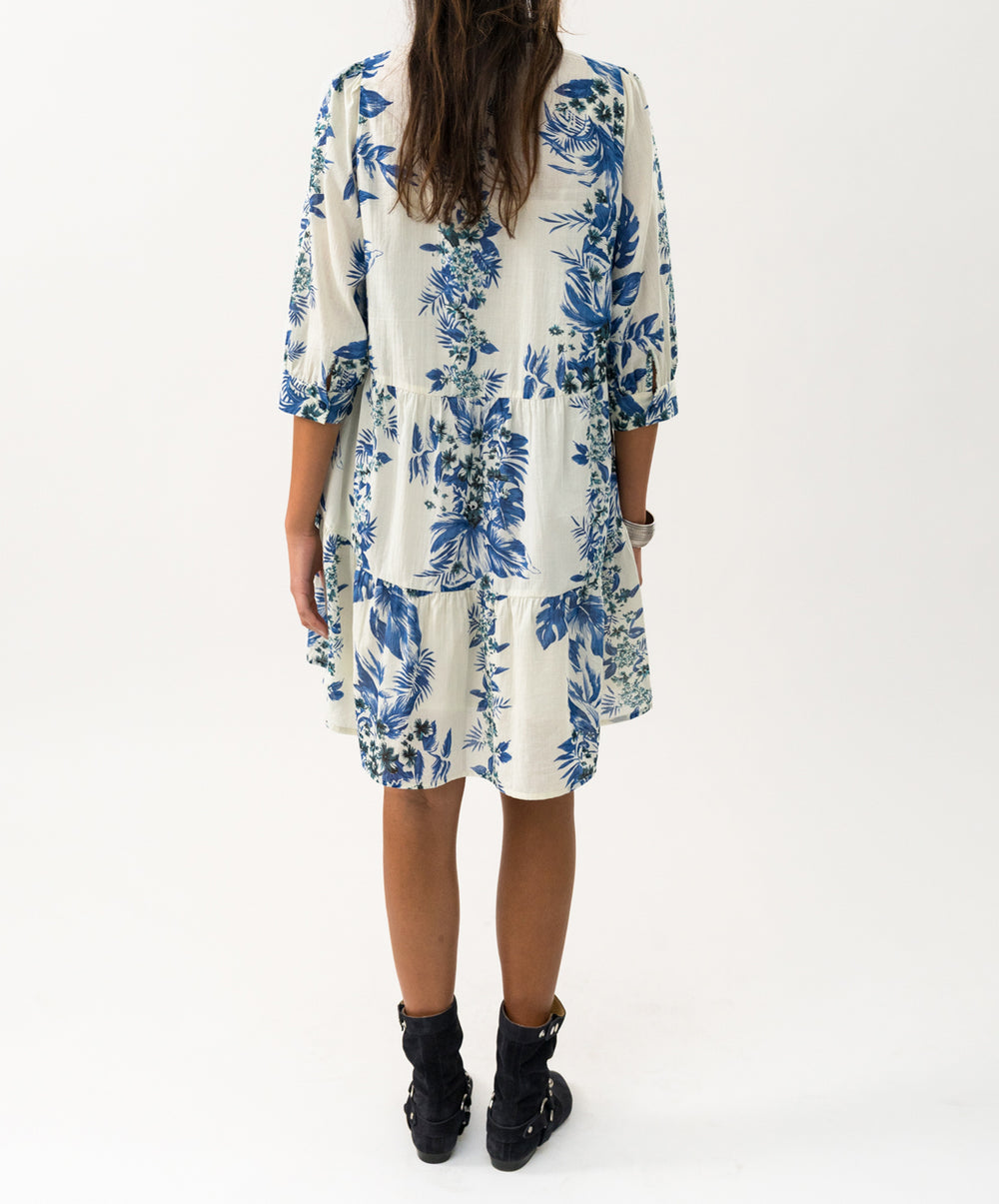 SabineLL Floral-Print Voile Mini Dress