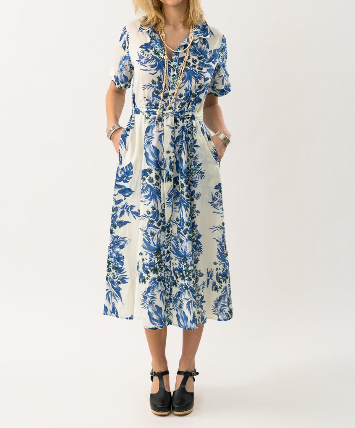 BlakeLL Floral-Print Voile Maxi Dress