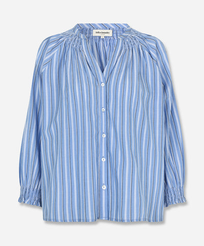 EloraLL 3/4 Sleeve Striped Cotton Shirt