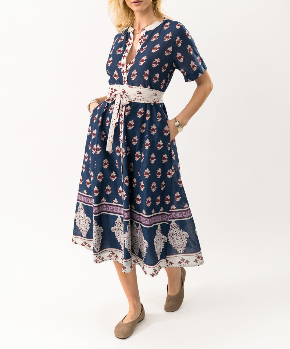 MataLL Printed Cotton Midi Dress