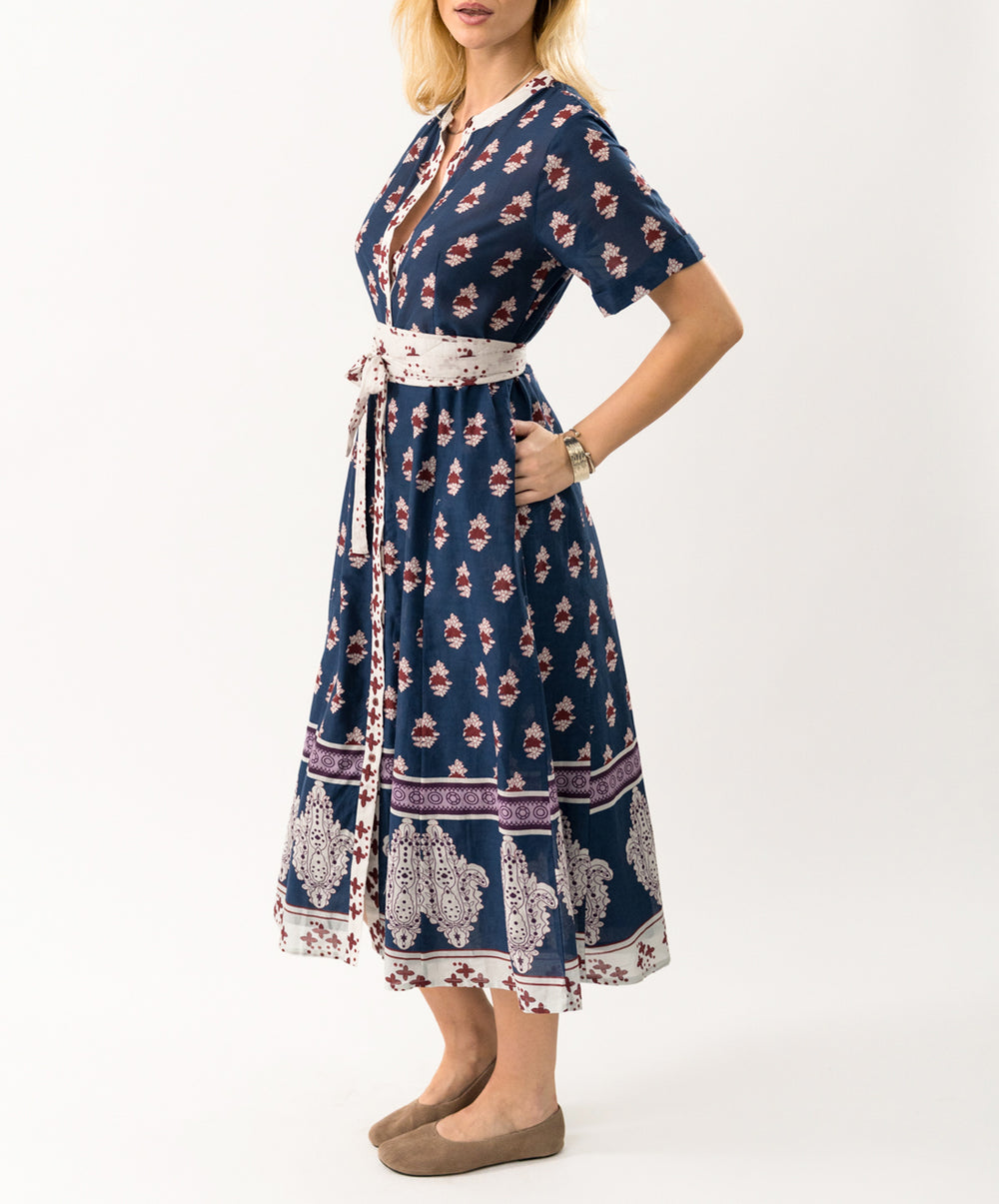 MataLL Printed Cotton Midi Dress
