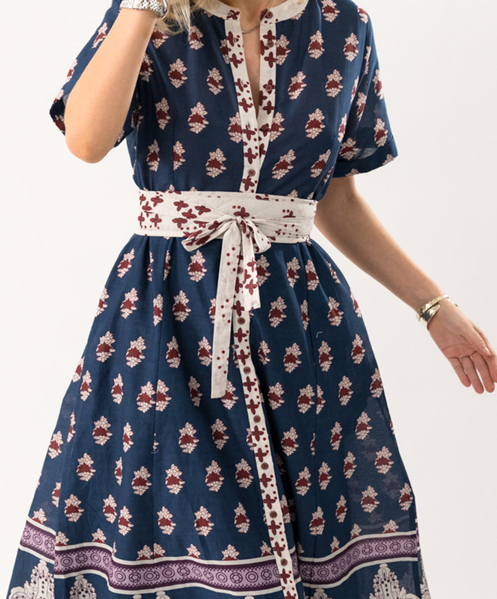 MataLL Printed Cotton Midi Dress