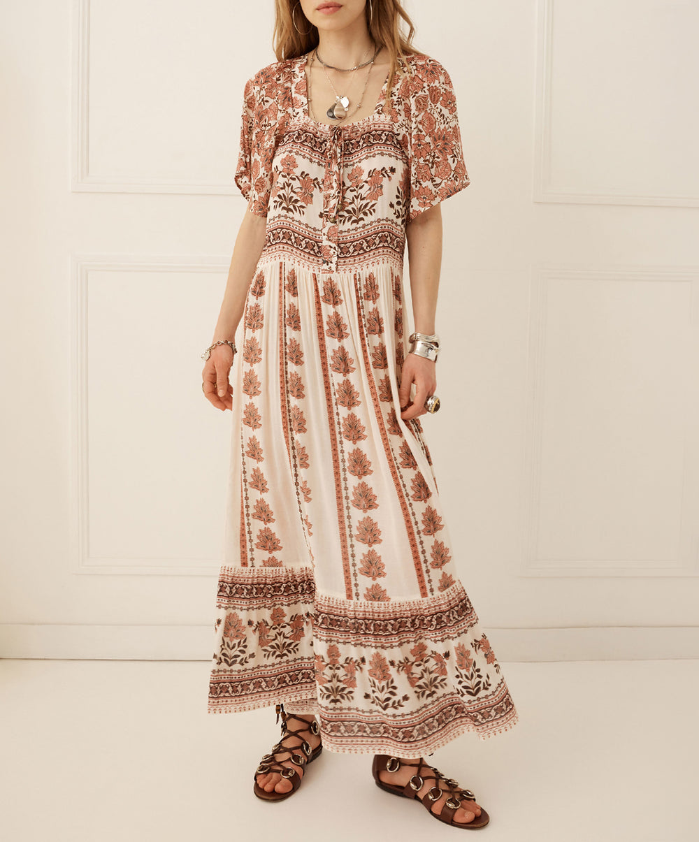 Petalwood Short Sleeve Maxi Dress