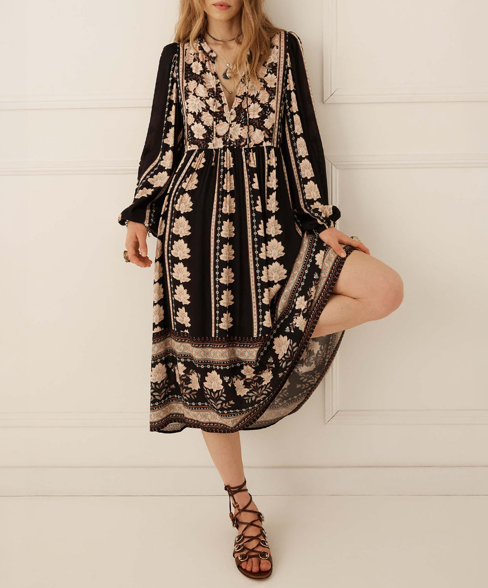 Petalwood Boho Midi Dress