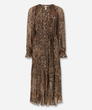 Load image into Gallery viewer, Damask Button Through Gown