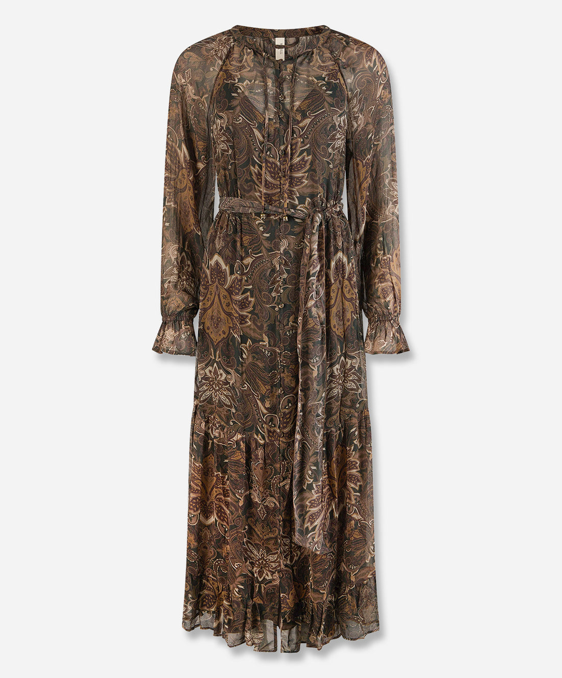 Damask Button Through Gown