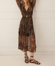 Load image into Gallery viewer, Damask Button Through Gown