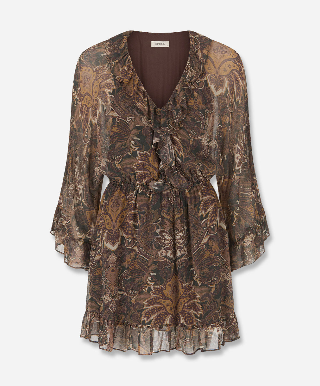 Damask Tunic Mini Dress