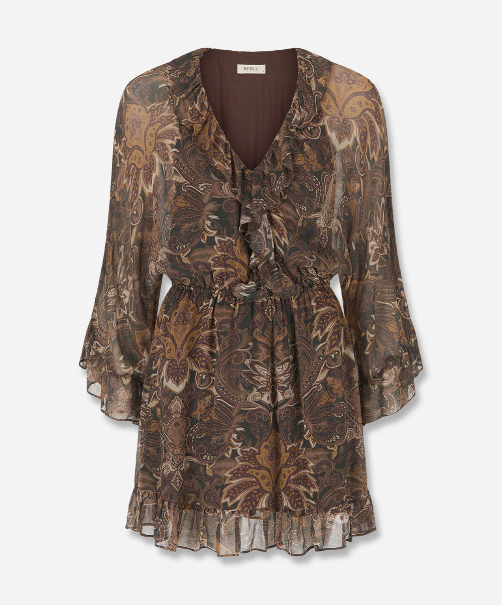 Damask Tunic Mini Dress
