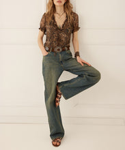 Load image into Gallery viewer, Damask Short Sleeve Blouse