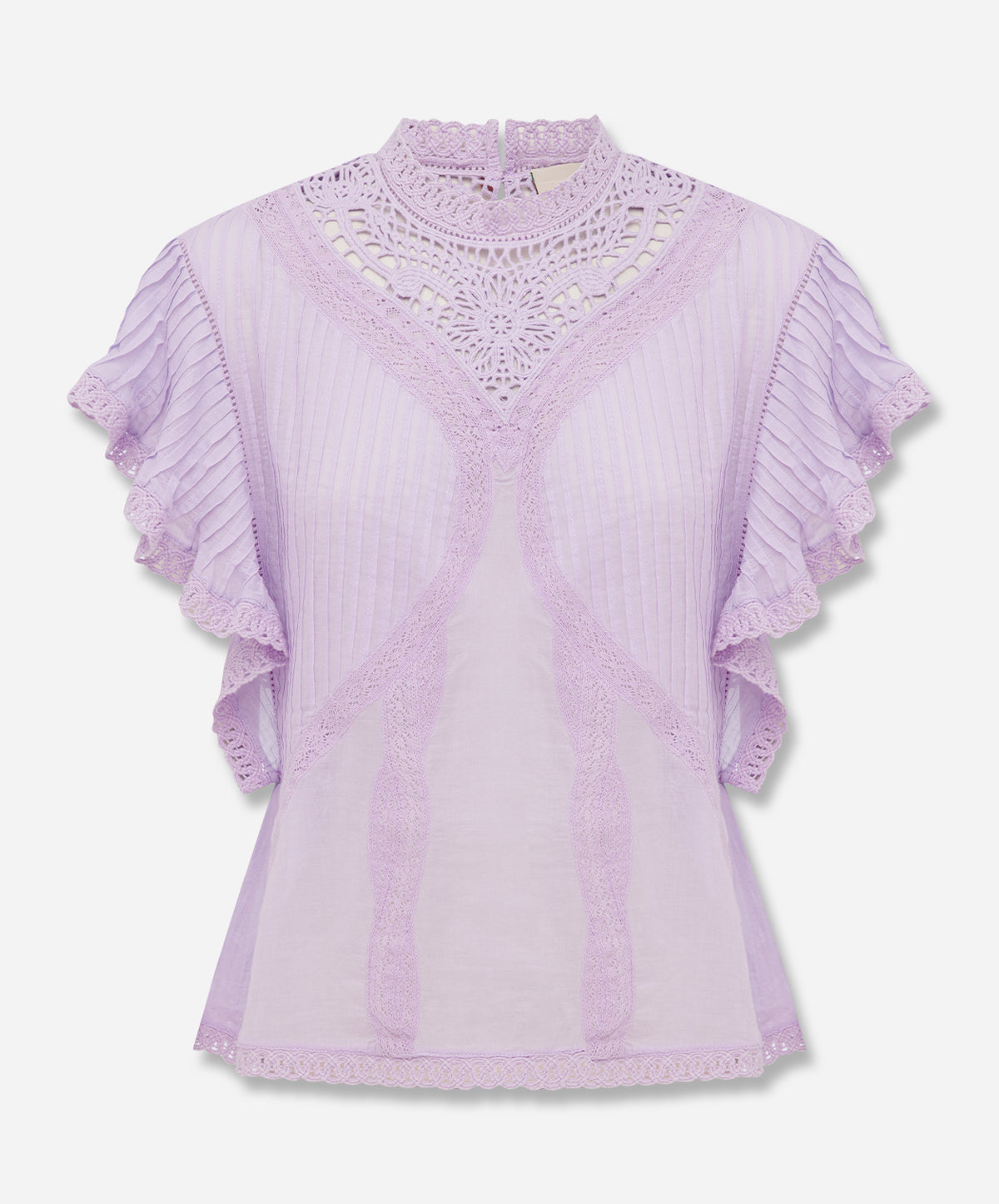 Lilac Blouse With Appliques