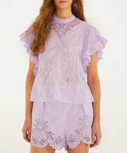 Load image into Gallery viewer, Lilac Blouse With Appliques