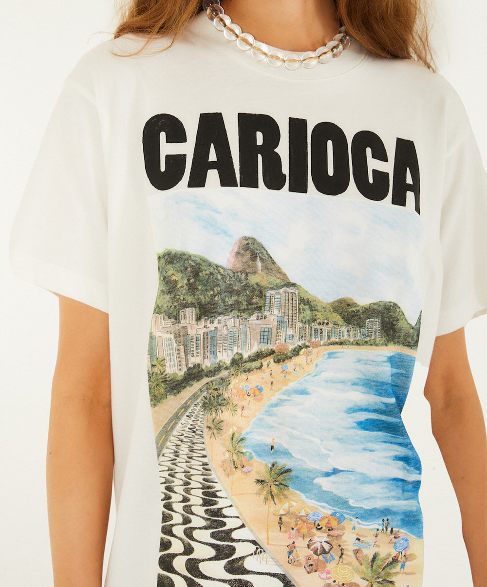 Landscape Carioca Off-White Relaxed T-Shirt