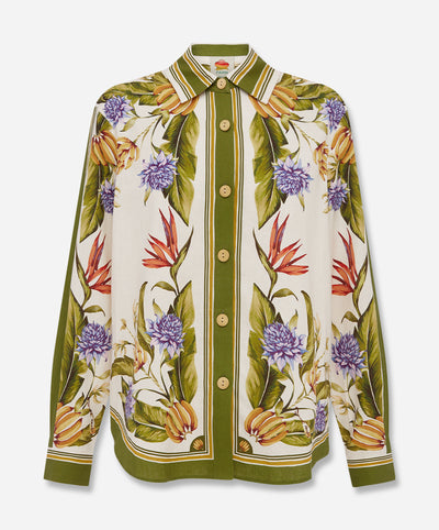 Tropical Scarf Sand Shirt