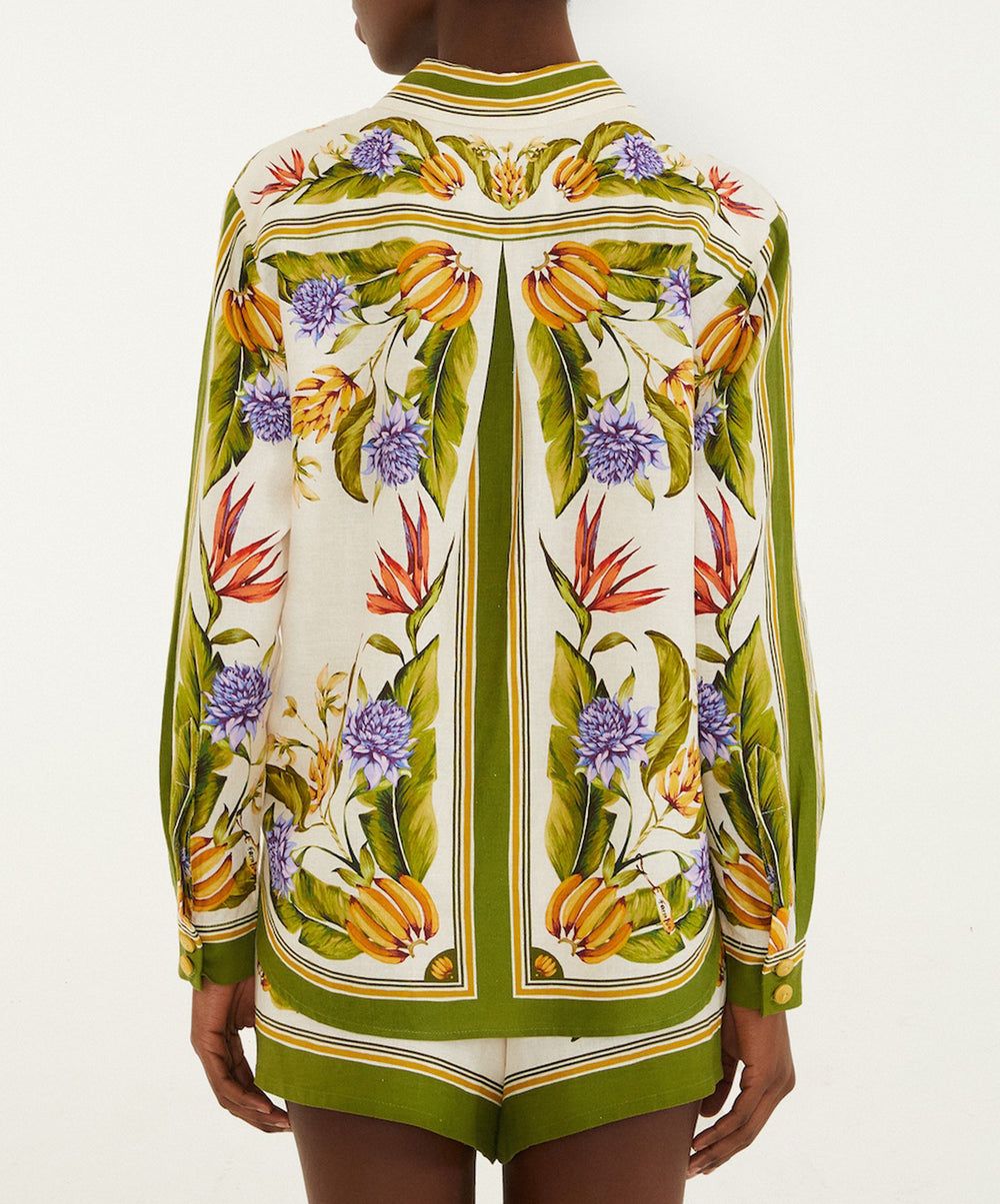 Tropical Scarf Sand Shirt