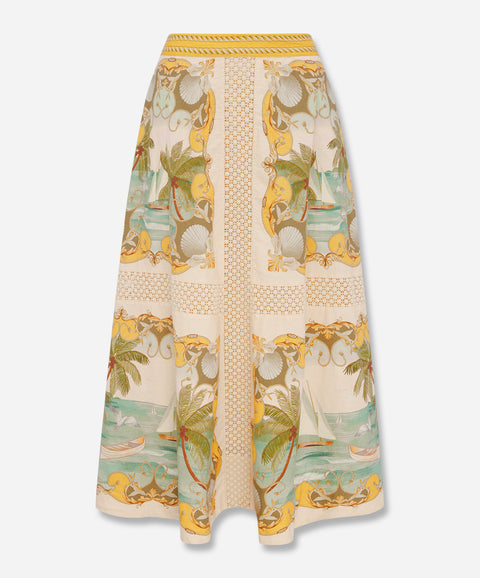 Sand Royal Sea Crochet Midi Skirt
