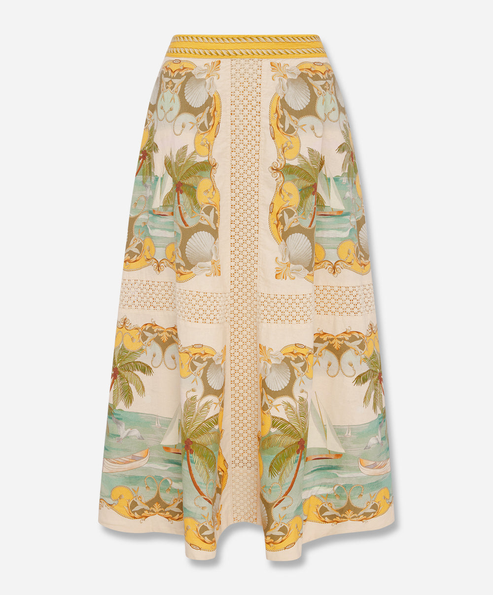 Sand Royal Sea Crochet Midi Skirt
