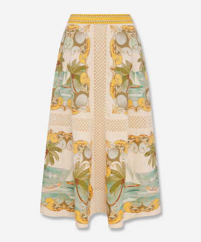 Sand Royal Sea Crochet Midi Skirt