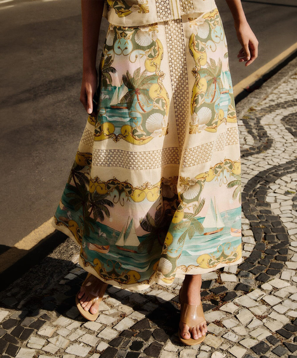 Sand Royal Sea Crochet Midi Skirt