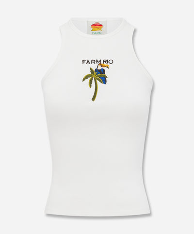 Off-White Tucanissimo Embroidered Organic Cotton Tank Top