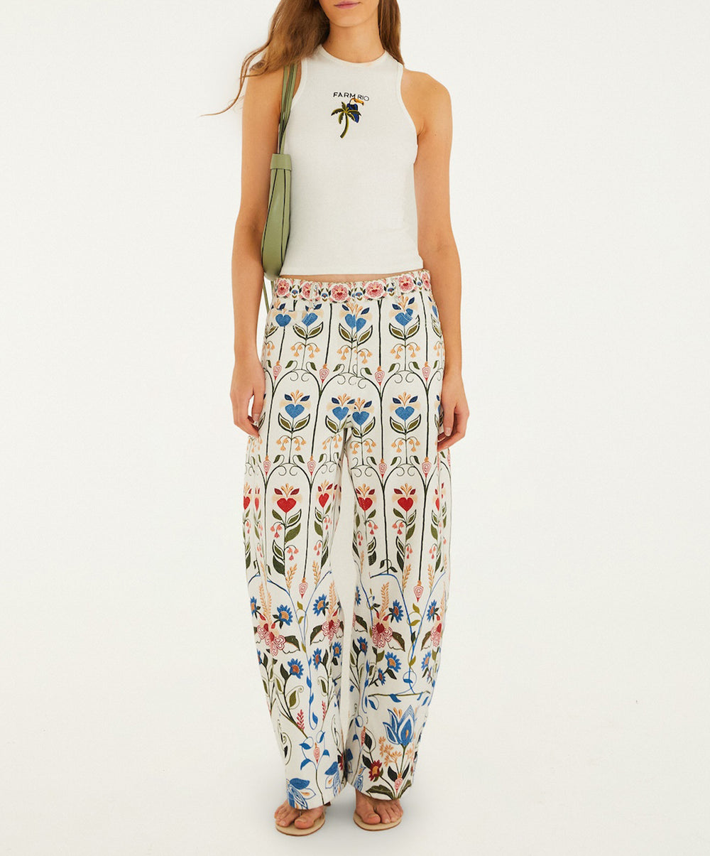 Off-White Tucanissimo Embroidered Organic Cotton Tank Top