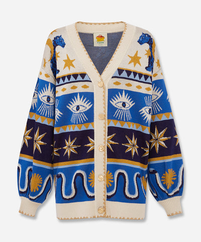 Mixed Mystical Ainika Buttoned Knit Cardigan