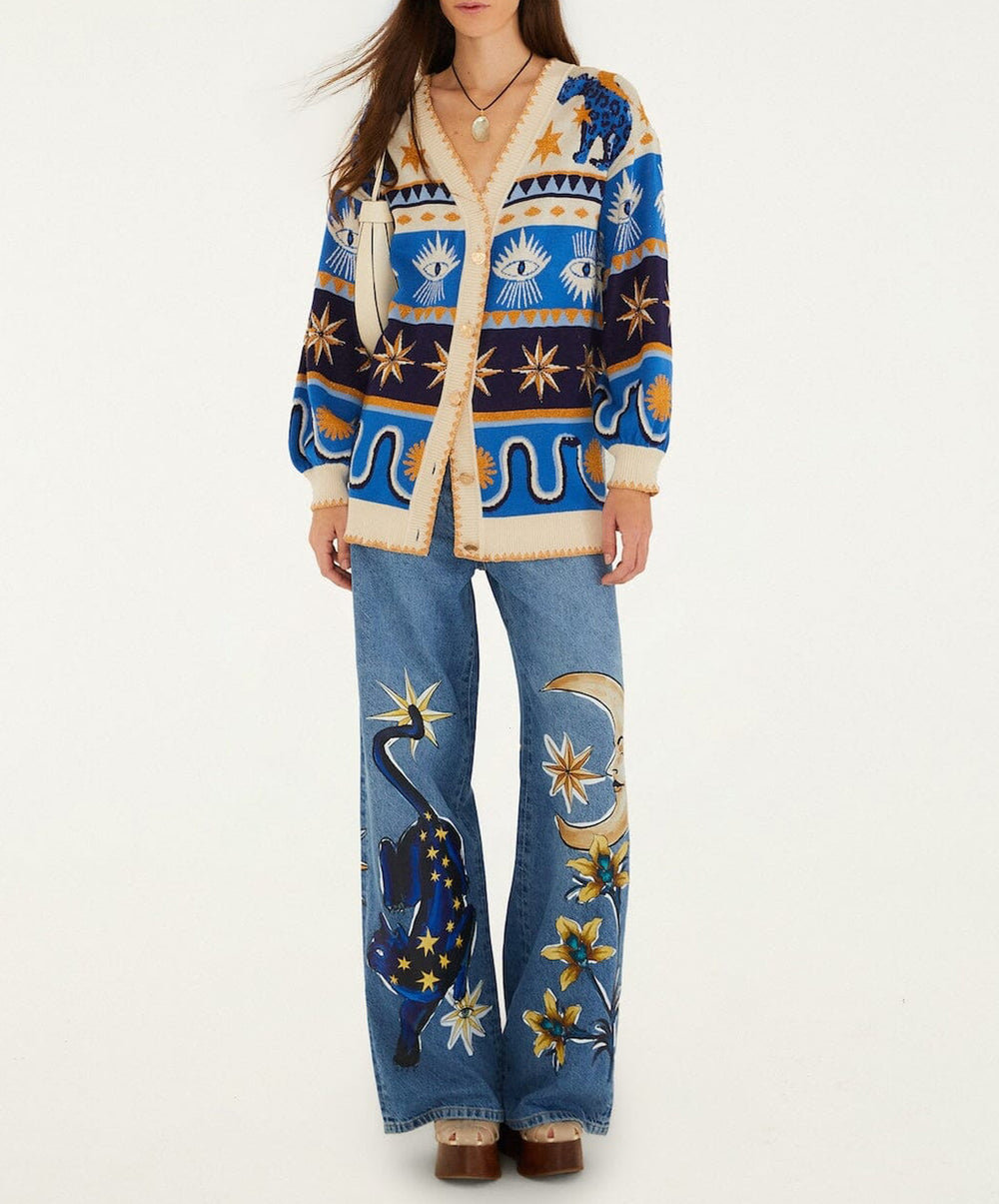 Mixed Mystical Ainika Buttoned Knit Cardigan