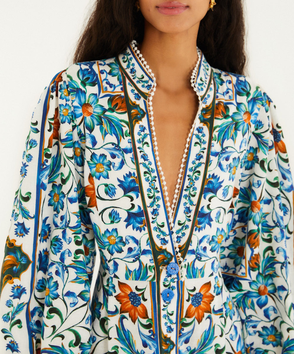Off-White Flora Tile Maxi Dress