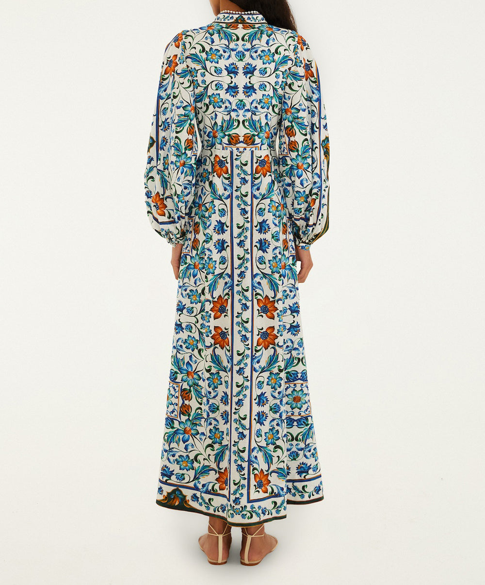 Off-White Flora Tile Maxi Dress