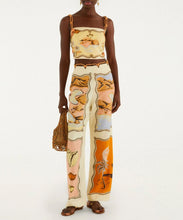 Load image into Gallery viewer, Multicolor Rio Souvenir Scarves Rope Detail Pants