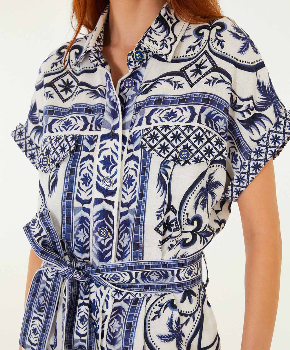 Off-White Wonderful City Belted Romper