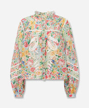 Load image into Gallery viewer, Multicolor Rendeira Cutwork Long Sleeve Blouse