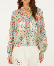 Load image into Gallery viewer, Multicolor Rendeira Cutwork Long Sleeve Blouse