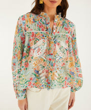 Load image into Gallery viewer, Multicolor Rendeira Cutwork Long Sleeve Blouse