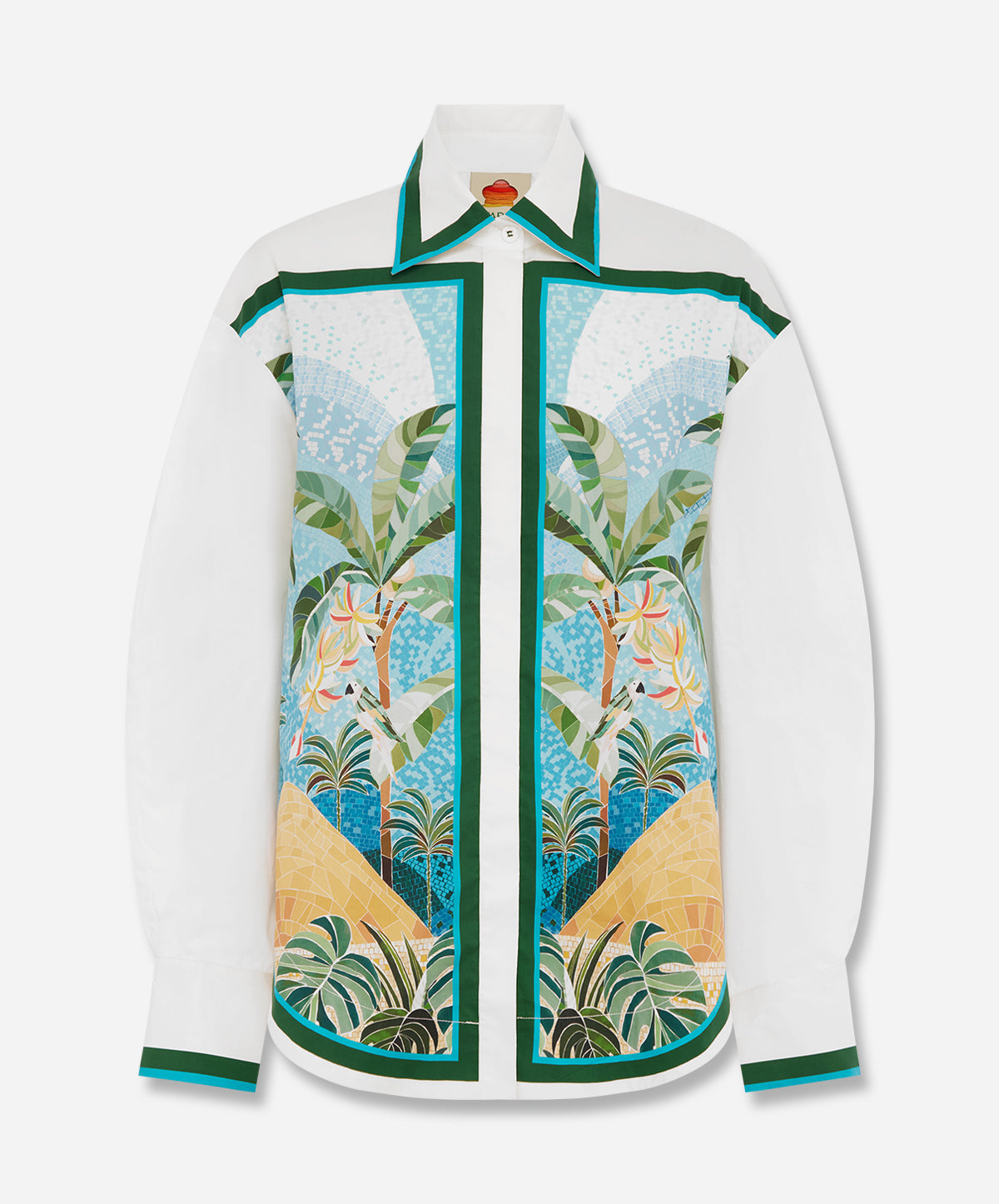 Multicolor Rio Mosaic Collared Buttoned Shirt