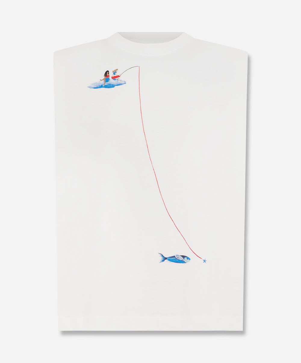 Off-White Fishing Dreams Padded Shoulder T-Shirt