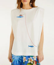Load image into Gallery viewer, Off-White Fishing Dreams Padded Shoulder T-Shirt