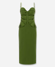Load image into Gallery viewer, Green Monstera Leaf Sleeveless Euroflax™ Premium Linen Maxi Dress