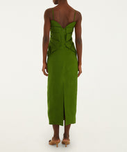 Load image into Gallery viewer, Green Monstera Leaf Sleeveless Euroflax™ Premium Linen Maxi Dress